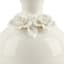 Providence White Floral Applique Small Lamp Base, 12.5"