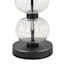 Providence Black Bubble Glass Small Lamp Base, 16"