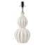 Providence White Ceramic Ribbed Medium Table Lamp Base, 19"