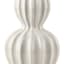 Providence White Ceramic Ribbed Medium Table Lamp Base, 19"