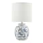 Providence White & Blue Chinoiserie Ceramic Small Table Lamp, 14.5"