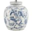 Providence White & Blue Chinoiserie Ceramic Small Table Lamp, 14.5"