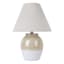 Honeybloom Tan Two-Toned Ceramic Small Table Lamp with Shade, 17"