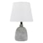 Found & Fable Dark Grey Distressed Small Table Lamp with Shade, 16"