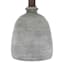 Found & Fable Dark Grey Distressed Small Table Lamp with Shade, 16"