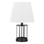 Black Metal Cage Lamp with Shade, 16"