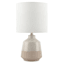 Ty Pennington Two-Toned Natural Small Table Lamp with Shade, 18.5"