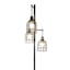 Black 3-Light Geo Metal Floor Lamp, 73"