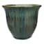 Providence Aurora Green Fluted Outdoor Planter, Small