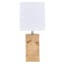 Crosby St. Burl Wood-Finish Small Table Lamp with Shade, 21"