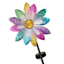 Multicolor Flower Fiber Optic Wind Spinner, 36"