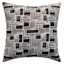 Crosby St. Black & White Watercolor Geo Print Square Outdoor Throw Pillow, 17"