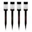 4-Pack 6-Lumen Solar Oil Rubbed Bronze Round Steel Solar Pathway Lights