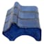 3-Piece Imperial Blue Ceramic Outdoor Planter Feet