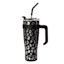 Hydraflow Capri Black Cheetah Print Insulated Steel Tumbler, 40oz
