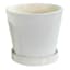 Indoor White Ceramic Ring Pot, Medium