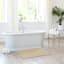 Found & Fable Ivory Striped High-Low Bath Rug, 20x30