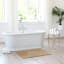 Found & Fable Tan Striped High-Low Bath Rug, 20x30