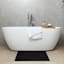 Crosby St. Black Waffle Cotton Antimicrobial Bath Rug, 17x24