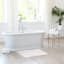 Honeybloom White Braided Cotton Bath Rug, 17x24