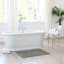 Honeybloom Dark Grey Braided Cotton Bath Rug, 20x30