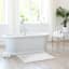 Found & Fable White Striped High-Low Bath Rug, 17x24