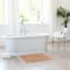 Found & Fable Coral Striped High-Low Bath Rug, 17x24