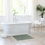 Found & Fable Green Striped High-Low Bath Rug, 17x24