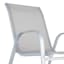 Stackable Sling Patio Chair, Silver & Grey