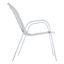 Stackable Sling Patio Chair, Silver & Grey
