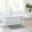 Found & Fable Green Striped High-Low Bath Rug, 20x30