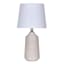 Honeybloom Cream Textured Ceramic Small Table Lamp with Shade, 20"