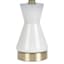 White Hourglass Mini Table Lamp with Shade, 15"