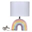 Tiny Dreamers Rainbow Ceramic Lamp with Shade, 13"