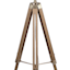 Honeybloom Metal & Wood Tripod Floor Lamp with White Fabric Drum Shade, 58"