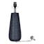 Ty Pennington Blue Braided Design Ceramic Medium Table Lamp Base, 17.5"