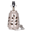 Honeybloom Beige Floral Cutout Ceramic Small Lamp Base, 13.5"