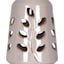 Honeybloom Beige Floral Cutout Ceramic Small Lamp Base, 13.5"