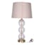Providence Gold Bubble Glass Medium Table Lamp with Shade, 25"
