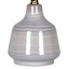 Honeybloom Blue Tonal Striped Ceramic Small Table Lamp with Shade, 15.5"