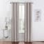 2-Pack Metallic Grey Blackout Grommet Curtain Panels, 95"