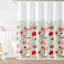 13-Piece Red Floral Watercolor Pop Shower Curtain Set, 72"