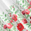 13-Piece Red Floral Watercolor Pop Shower Curtain Set, 72"