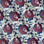 13-Piece Blue & Red Scroll Flower Shower Curtain Set, 72"