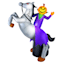 Animated Pumpkin Horseman Halloween Inflatable, 9'