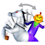 Animated Pumpkin Horseman Halloween Inflatable, 9'
