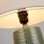Found & Fable Green Textured Ceramic Small Lamp with Shade, 16"