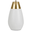 Crosby St. White & Gold Metal Touch Small Table Lamp with Shade, 19"