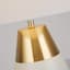 Crosby St. White & Gold Metal Touch Small Table Lamp with Shade, 19"
