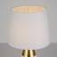 Crosby St. White & Gold Metal Touch Small Table Lamp with Shade, 19"